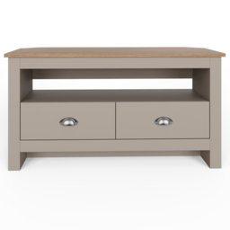 GFW Lancaster 2 Drawer Grey Corner TV Unit - Size: 45 x 95 x 51cm - Wilko - thumbnail 3