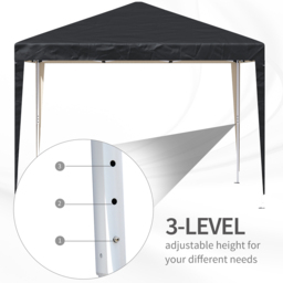 Outsunny 3 x 3m Black Marquee Pop Up Gazebo - Wilko - thumbnail 6
