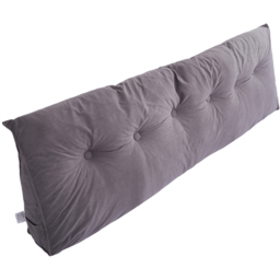 Living and Home Grey Chenille Wedge Headboard Pillow with Side Pocket 180 x 50cm - Size: 50 x 180 x 20cm - Wilko - thumbnail 4