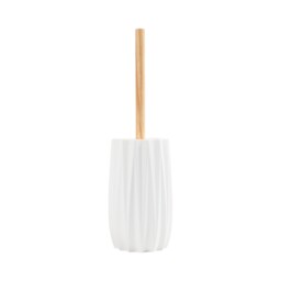 Milan Polyresin Toilet Brush Holder White - Wilko