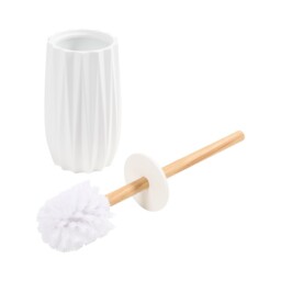 Milan Polyresin Toilet Brush Holder White - Wilko - thumbnail 5