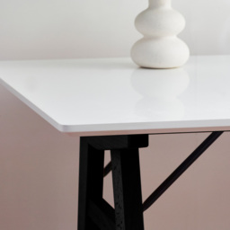 Furniturebox Dmitro Desk White Top Black Legs - Size: 60 x 120 x 75.5cm - Multi - Wilko - thumbnail 5