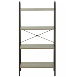 Premier Housewares Bradbury 4 Shelf Grey Oak Veneer Ladder Bookshelf - Interiors by Premier - Wilko - thumbnail 6