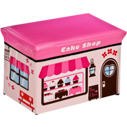 Premier Housewares Pink Cake Shop Storage Box and Seat - Size: 49 x 31 x 33cm - Wilko - thumbnail 3