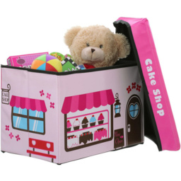 Premier Housewares Pink Cake Shop Storage Box and Seat - Size: 49 x 31 x 33cm - Wilko - thumbnail 4