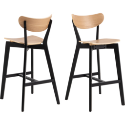 Florence Roxby 4 Seater Bar Dining Table Black and Oak - Wilko - thumbnail 4