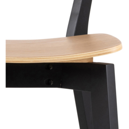 Florence Roxby 4 Seater Bar Dining Table Black and Oak - Wilko - thumbnail 7
