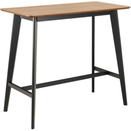 Florence Roxby 4 Seater Bar Dining Table Black and Oak - Wilko - thumbnail 3