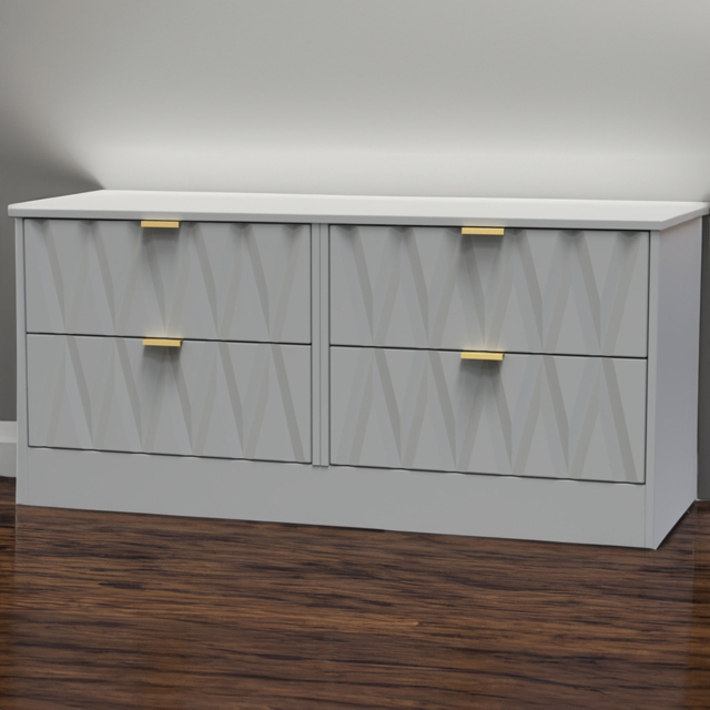 Crowndale Las Vegas 4 Drawer Dusk Grey Chest of Drawers Ready Assembled - Wilko - image 1
