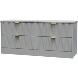 Crowndale Las Vegas 4 Drawer Dusk Grey Chest of Drawers Ready Assembled - Wilko - thumbnail 3