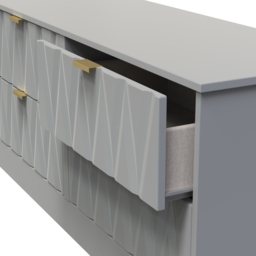 Crowndale Las Vegas 4 Drawer Dusk Grey Chest of Drawers Ready Assembled - Wilko - thumbnail 7