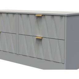 Crowndale Las Vegas 4 Drawer Dusk Grey Chest of Drawers Ready Assembled - Wilko - thumbnail 6