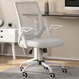Portland White Swivel Office Computer Chair - Size: 62.5 x 55 x 104cm - Wilko - thumbnail 1