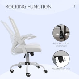 Portland White Swivel Office Computer Chair - Size: 62.5 x 55 x 104cm - Wilko - thumbnail 6