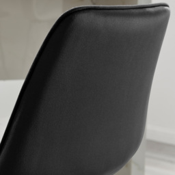 Furniturebox Cesano Black Velvet Silver Leg Counter Stools Set of 2 - Wilko - thumbnail 4