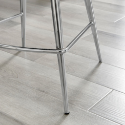 Furniturebox Cesano Black Velvet Silver Leg Counter Stools Set of 2 - Wilko - thumbnail 5