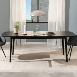 Florence Montreux 6 Seater Dining Table Black - Furniture To Go - Wilko