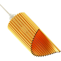 Happy Homewares Designer Satin Gold Tubular Bells Styled Pendant Shade - Size: 26 x 11 x 11cm - Wilko - thumbnail 5