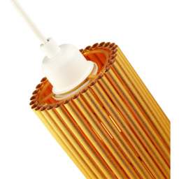 Happy Homewares Designer Satin Gold Tubular Bells Styled Pendant Shade - Size: 26 x 11 x 11cm - Wilko - thumbnail 6