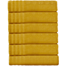 Velosso Hampi Cotton Yellow Hand Towel Set of 2 - Wilko