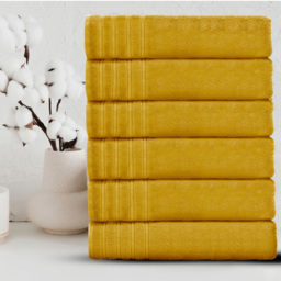 Velosso Hampi Cotton Yellow Hand Towel Set of 2 - Wilko - thumbnail 3