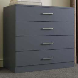 Seconique Dakota 4 Drawer Dark Grey Storage Chest - Wilko - thumbnail 1