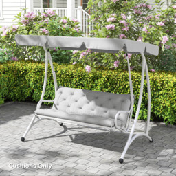 Outsunny 3 Seater Light Grey Garden Bench Replacement Cushion - Size: 8 x 150 x 98cm - Wilko - thumbnail 4