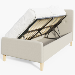 GFW Ashbourne Single Natural Ottoman Bed - Cream - Wilko - thumbnail 7