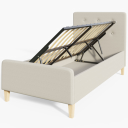 GFW Ashbourne Single Natural Ottoman Bed - Cream - Wilko - thumbnail 4