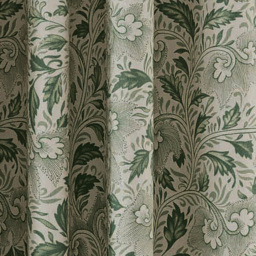 V&A Ornamental Bloom Green Lined Blackout Pencil Pleat Curtains 229 x 137cm - Size: W 228 x D 138cm - Wilko - thumbnail 4