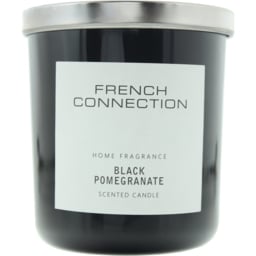 French Connection Black Collection Black Pomegranate Scented Candle - Size: 12 x 9.8 x 9.5cm - n/a - Wilko - thumbnail 1