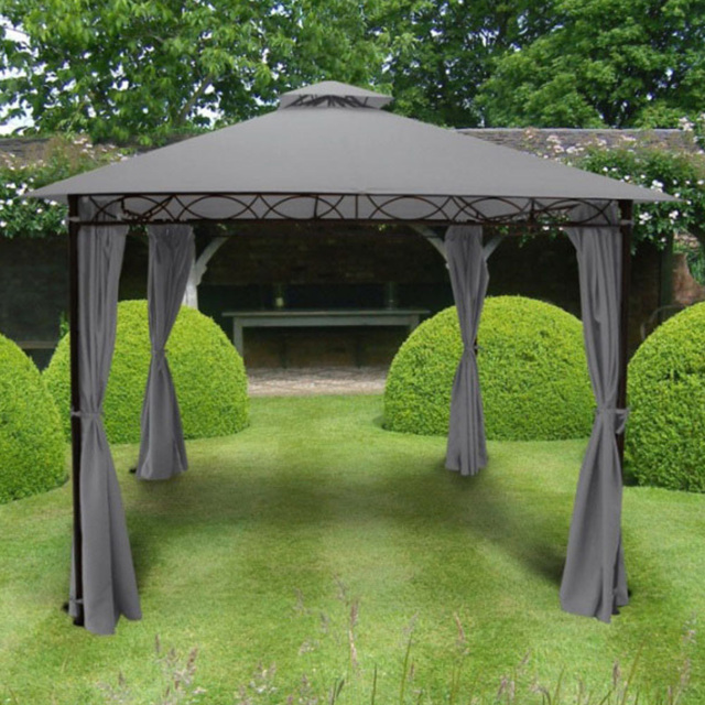 Glendale Marco Polo 4 x 3m Grey Garden Gazebo - Size: 3 x 4m - Wilko - image 1