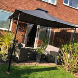 Glendale Marco Polo 4 x 3m Grey Garden Gazebo - Size: 3 x 4m - Wilko - thumbnail 5