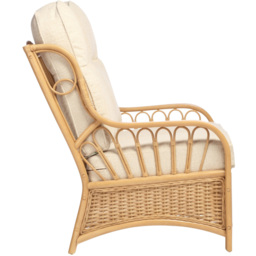 Desser Furniture Vale 2 Seater Light Oak Natural Rattan Cloud Sofa - Brown - Wilko - thumbnail 6