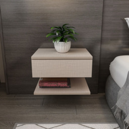 Decorotika Vivid White Minimalist Floating Nightstand - Size: Single Drawer - Cream - Wilko - thumbnail 7