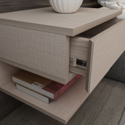 Decorotika Vivid White Minimalist Floating Nightstand - Size: Single Drawer - Cream - Wilko - thumbnail 6