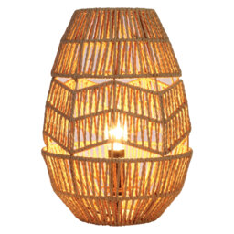 Navarre Brown Rattan Effect Table Lamp - Size: 23 x 32 x 23cm - Wilko - thumbnail 3