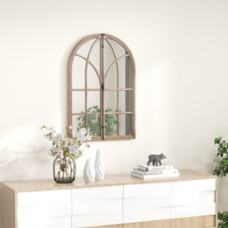 Costway Natural Arch Window Wall Mirror 88 x 60cm - Cream - Wilko - thumbnail 7