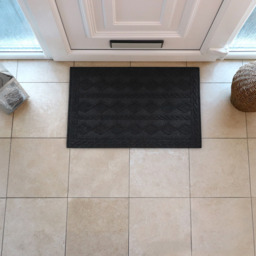 JVL Charcoal Knit Indoor Scraper Doormat 45 x 75cm - Grey - JVL Homewares - Wilko - thumbnail 3
