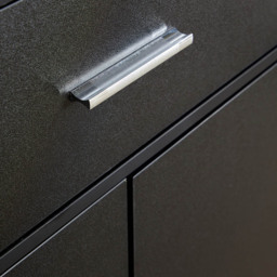 Home Source Novora 2 Door Black Shoe Cabinet - Size: 90 x 82 x 34cm - Wilko - thumbnail 7