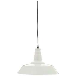 Premier Housewares White Metal Pendant Light - Size: 36 x 36 x 120cm - Wilko