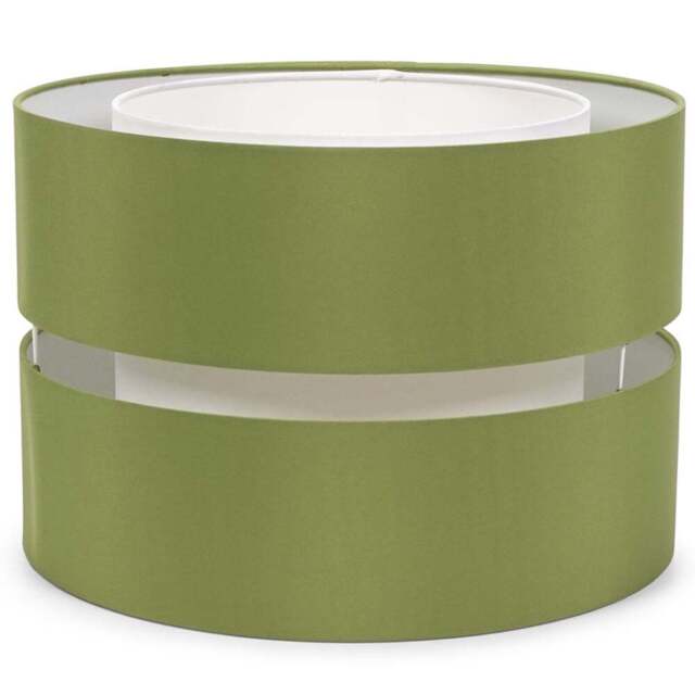 ValueLights Sophia 2-Tier Olive Green and White Large Ceiling Light Shade - Size: 24 x 35 x 35cm - Wilko - image 1