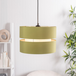 ValueLights Sophia 2-Tier Olive Green and White Large Ceiling Light Shade - Size: 24 x 35 x 35cm - Wilko - thumbnail 4