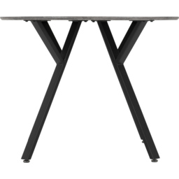 Seconique Athens 4 Seater Round Dining Table Concrete Grey - Wilko - thumbnail 5