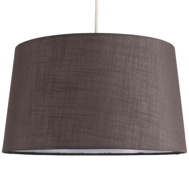 ValueLights Doretta Dark Grey Faux Linen Tapered Lamp Shade - Size: 40 x 23 x 40cm - Wilko - image 1