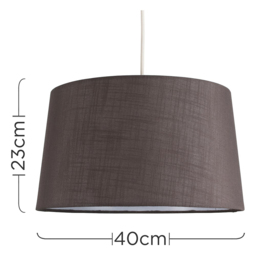 ValueLights Doretta Dark Grey Faux Linen Tapered Lamp Shade - Size: 40 x 23 x 40cm - Wilko - thumbnail 6