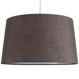 ValueLights Doretta Dark Grey Faux Linen Tapered Lamp Shade - Size: 40 x 23 x 40cm - Wilko - thumbnail 1