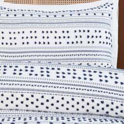 Berkley Duvet Set Navy and White King - Wilko - thumbnail 6
