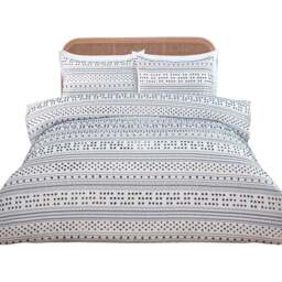 Berkley Duvet Set Navy and White King - Wilko - thumbnail 3