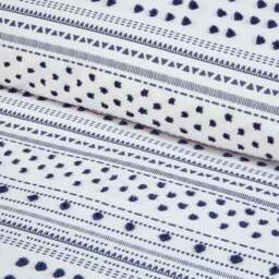 Berkley Duvet Set Navy and White King - Wilko - thumbnail 4